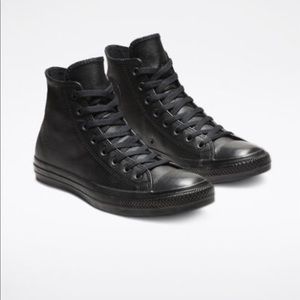 Leather high top Converse